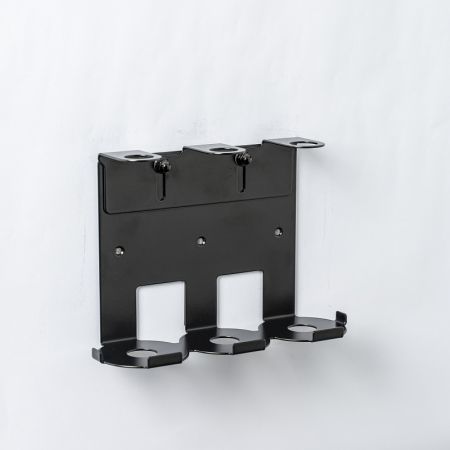 Elegant Matte Black Triple Soap Dispenser Shelf